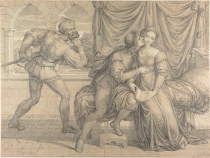 Paolo ja Francesca, yllättynyt Gianciotto Malatesta, 1809.