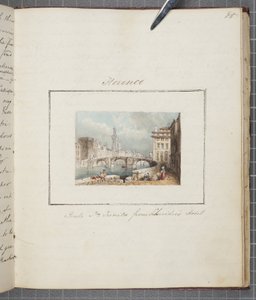Firenze, liitetty Thomas Moodys Journaliin Sveitsin ja Italian kiertueesta, 1822 (wc paperilla)