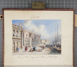 Venetsia, liitetty Thomas Moodys Journaliin Sveitsin ja Italian kiertueesta, 1822 (wc paperilla)