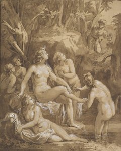 Diana ja Actaeon, 1700-luvun loppu - 1800-luvun alku. tekijältä Joseph Bergler