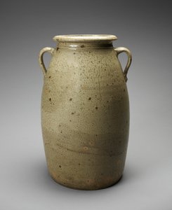 Churn, c. 1873-1900 (alkalilasitettu kivitavara) tekijältä Joseph C. Rushton