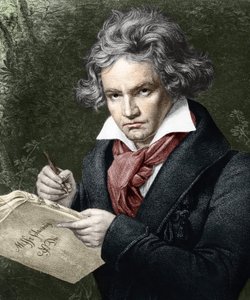 Ludwig van Beethoven (1770-1827), säveltäjä Missa solemnis, Karl Joseph Stielerin (1781-1858) mukaan tekijältä Joseph Carl (after) Stieler