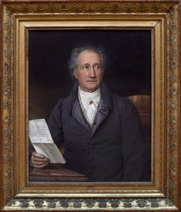 Johann Wolfgang von Goethe (1749-1832). Joseph Stielerin (1781-1858) maalaus, öljy kankaalle tekijältä Joseph Carl Stieler