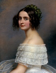 Prinsessa Alexandra de Bavieren muotokuva (Alexandra Amalie von Bayern, Alexandra Baijeri) (1826-1875) - Joseph Karl Stielerin (1781-1858) maalaus Ec. Alles