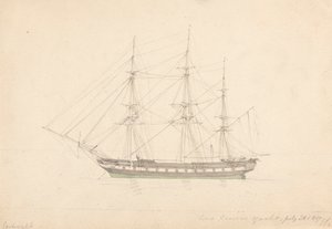 Lordi Cravenin huvivene, 23. heinäkuuta 1817 tekijältä Joseph Cartwright