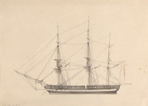 Sivunäkymä yhdestä barquesta tekijältä Joseph Cartwright