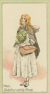 Nell, Vanha kuriositeettikauppa (värilitro) tekijältä Joseph Clayton (1856-1937) (after) Clarke