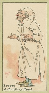 Scrooge, Joululaulu (värilitografia) tekijältä Joseph Clayton (1856-1937) (after) Clarke