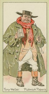 Tony Weller, Pickwick Papers (värilitografia). tekijältä Joseph Clayton (1856-1937) (after) Clarke