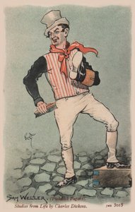 Sam Weller, Pickwick Papers (väri litho)