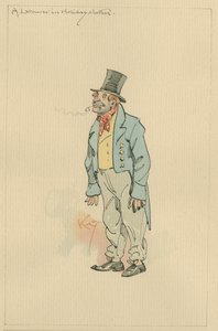 A Laborer in Holiday Clothes, noin 1920-luku (kynä ja muste wc:llä paperilla) tekijältä Joseph Clayton Clarke