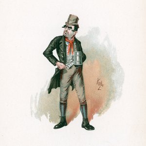 Bill Sikes, kuvitus artikkelista "Character Sketches from Charles Dickens", n. 1890 tekijältä Joseph Clayton Clarke