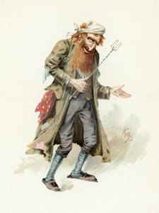 Fagin, kuvitus artikkelista "Character Sketches from Charles Dickens", n. 1890 tekijältä Joseph Clayton Clarke