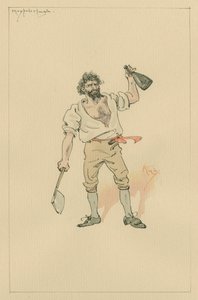 Maypole Hugh, noin 1920-luku (tussi ja tussi, wc paperille). tekijältä Joseph Clayton Clarke