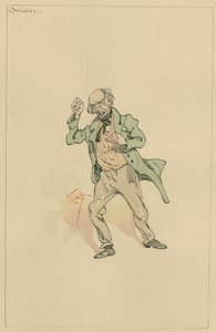 Herra Gridley, n. 1920-luku (kynä ja muste wc:llä paperilla) tekijältä Joseph Clayton Clarke