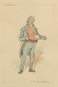 Mr William - Kummitusmies ja kummituksen kauppa, noin 1920-luku (kynä ja muste wc:llä paperilla) tekijältä Joseph Clayton Clarke