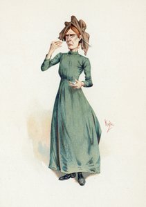 Sally Brass, kuvitus artikkelista "Character Sketches from Charles Dickens", n. 1890 tekijältä Joseph Clayton Clarke