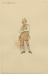 Simon Tappertit, noin 1920-luku (kynä ja muste wc:llä paperilla) tekijältä Joseph Clayton Clarke