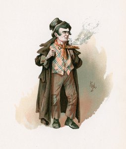 Artful Dodger, kuvitus artikkelista "Character Sketches from Charles Dickens", n. 1890 tekijältä Joseph Clayton Clarke