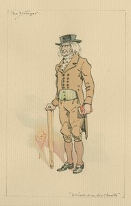 The Stranger, or Edward Plummer - The Cricket on the Hearth, n.1920s (tussi ja tussi, wc paperille). tekijältä Joseph Clayton Clarke