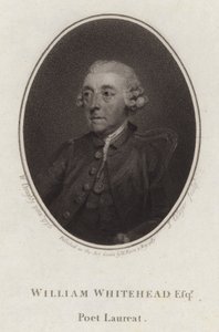 William Whitehead, englantilainen runoilija ja näytelmäkirjailija (kaiverrus) tekijältä Joseph Collyer