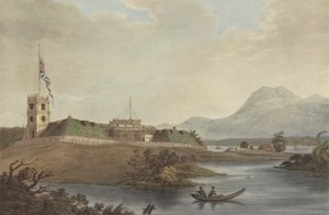 Fort Marlborough, Benkulen, Sumatra, 1799 tekijältä Joseph Constantine Stadler