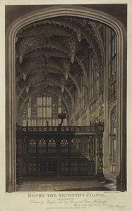 Henry VII kappeli, Westminster Abbey, Lontoo (akvatinta)