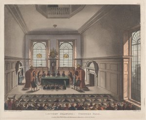 Lotto Drawing, Coopers Hall, 1. helmikuuta 1809, 1. helmikuuta 1809. tekijältä Joseph Constantine Stadler