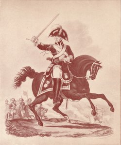 Upseeri, 2. rykmentin henkivartijoiden Waterloo-kausi, 1812-1815 1909 tekijältä Joseph Constantine Stadler