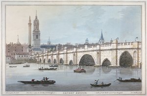 Old London Bridge, 1795 tekijältä Joseph Constantine Stadler