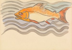 Kala (akvarelli paperille)