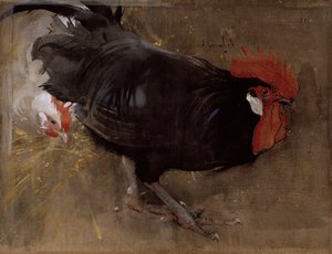 Musta kukko (guassi pellavalle)