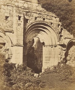 Rievaulxin luostari. Ruokasalin ovi, 1850-luku.
