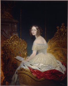 Württembergin prinsessa Marie Charlotte Frederique (1807-1873), Venäjän suurherttuatar Helene (Württembergin prinsessa Friederike Charlote Marie, Venäjän suurherttuatar Elena Pavlovna). Joseph Desire Courtin (1797-1865) maalaus, öljy kankaalle