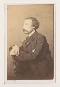 Portret van de schilder Eugène François de Block, puolihahmo Antwerpenin koulu. Muotokuvia elämäkertoja käyntikortteja. Collection Dupont (sarjan nimi)