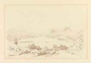 Yleinen näkymä Derwent Water -järvelle tekijältä Joseph Farington