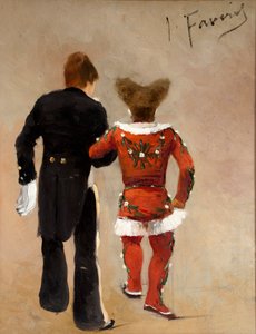 Kaksi klovnia, noin 1885. tekijältä Joseph Faverot