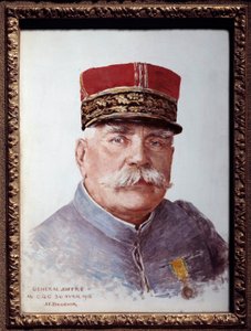 Kenraali Joffren (1852-1931) muotokuva, Ranskan marechal Joseph Felix Bouchorin (1853-1937) maalaus. 1915. Dim. 0,33x0,24 m. Pariisi, Musee Carnavalet