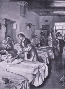 Buurivangit Simonstownin palatsin sairaalassa, kuva Pretorian jälkeen: Sissisota, 1902 tekijältä Joseph Finnemore