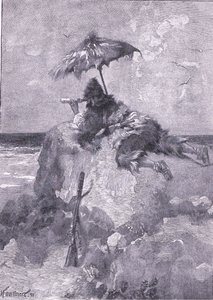 Pidin päivittäisen kiertueeni kukkulan laella sijaitsevalle näköalapaikalle (litho) tekijältä Joseph Finnemore
