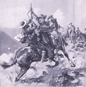 Field-Cornet Swanepoelin vangitseminen, kuva elokuvasta After Pretoria: The Guerilla War, 1902 tekijältä Joseph Finnemore
