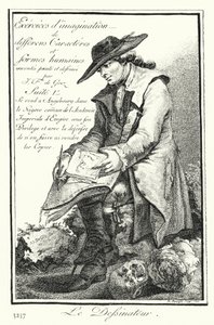 Sarjakuvapiirtäjä (kaiverrus) tekijältä Joseph Franz von (after) Goez