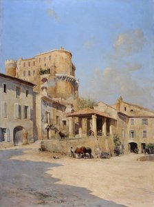 Isnardin linna Suze la Roussessa (Suze-la-Rousse) tekijältä Joseph Garibaldi