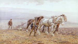 Plowing the Downs (akvarelli paperille)