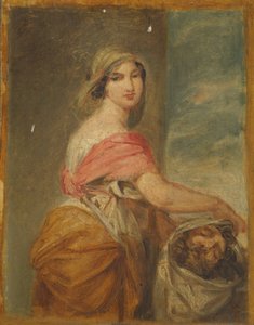 Judith Holofernesin pään kanssa