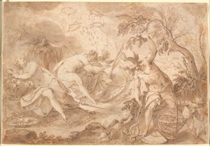 Erilaisia ​​jumalia ja jumalattaria: Ceres, Venus, Mars ja Merkurius tekijältä Joseph Heintz d.Æ.