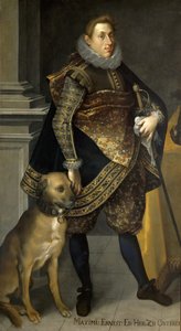 Itävallan arkkiherttua Maximilian Ernest 1583-1616 metsästyskoiran kanssa, 1604