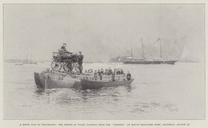 Uusi tapa matkustaa, Walesin prinssi laskeutuu Osbornesta Mount Edgcumbe Parkiin, lauantaina 27. elokuuta tekijältä Joseph Holland Tringham