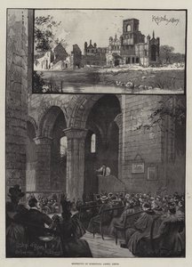 Kirkstall Abbeyn uudelleen avaaminen, Leeds tekijältä Joseph Holland Tringham