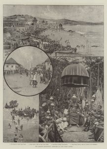 Ashanti-retkikunta, luonnoksia Cape Coastin linnassa